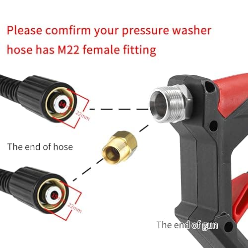 Daily Short Pressure Washer Gun with Foam Cannon, 25 FT Hose