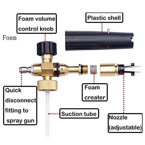 1 Liter Adjustable Foam Cannon Snow Foam Lance with 1/4" Quick Connector for Car Wash Detailing Cleaning
1 Liter Adjustable Foam Cannon Snow Foam Lance with 1/4" Quick Connector for High Pressure Washers
1 Liter Adjustable Foam Cannon Snow Foam Lance