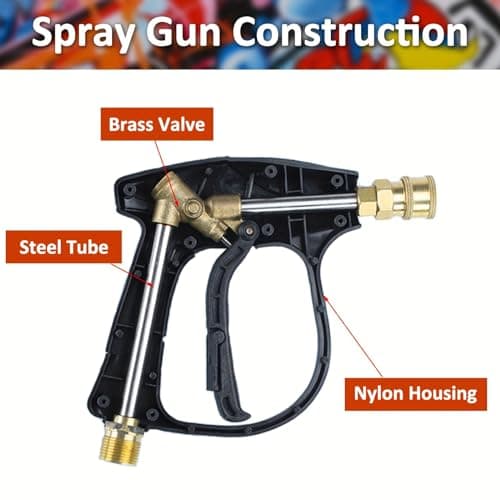 Greenworks Compatible High Pressure Washer Gun 3000 PSI, M22-14 Quick Connect