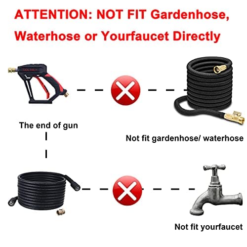 Daily Short Pressure Washer Gun with Foam Cannon, 50 ft Hose