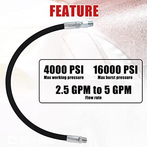 Pressure Washer Whip Hose with Swivel for Pressure Washing