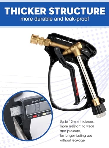 5000 PSI Max M22 Swivel High Pressure Washer Gun with 5 Nozzles for Driveway & Yard Cleaning
