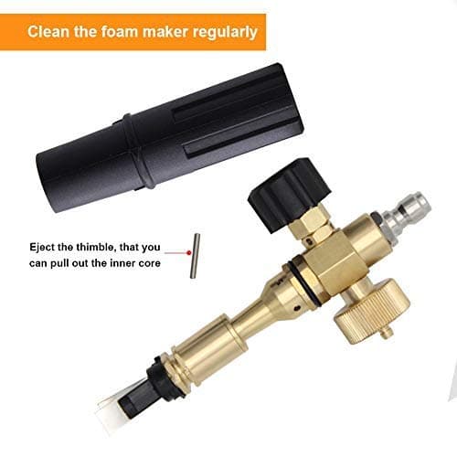 Twinkle Star Foam Cannon 1 L Bottle Snow Foam Lance with 1/4" Quick Connector for Pressure Washer Users Winter Cleaning