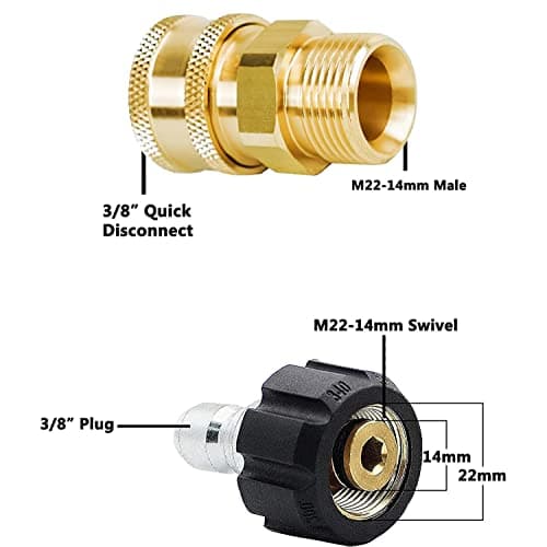 Hourleey M22 Metric Quick Disconnect Kit, 8 Pack