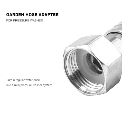 Stainless Steel 3/4" GHT to 1/4" Quick Connect Hose to Pressure Washer Adapter