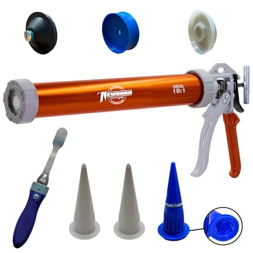 Newborn 620AL Green Aluminum Caulk Gun - 18:1 Thrust Ratio, 20 oz Capacity