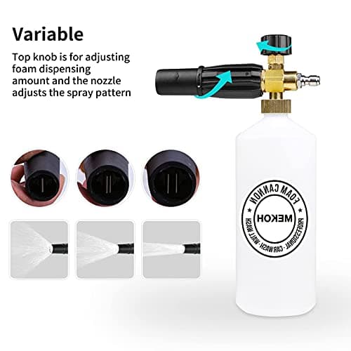 1 Liter Adjustable Foam Cannon Snow Foam Lance with 1/4" Quick Connector for Car Wash Detailing Cleaning
1 Liter Adjustable Foam Cannon Snow Foam Lance with 1/4" Quick Connector for High Pressure Washers
1 Liter Adjustable Foam Cannon Snow Foam Lance