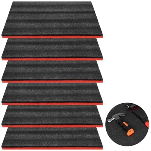 18x12x1 Inch Non-Slip EPE Toolbox Liner Mats for Storage Organization
| Cuttable Tool Shadow Organizer for 6 Pack Tool Box Foam
| 6 Pack 18x12x1 Inch Foam Inserts for Cases - Non-Slip EPE Toolbox Liner Mats