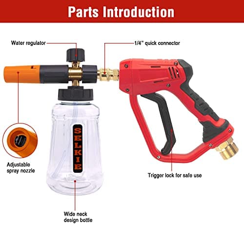 Selkie 5000PSI Pressure Washer Gun with Snow Foam Lance