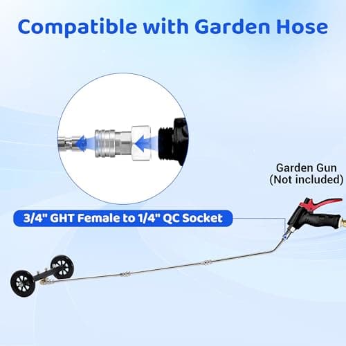16-Inch Dual-Function Pressure Washer Attachment for Undercarriage Cleaning