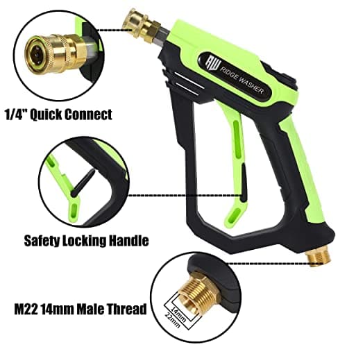RIDGE WASHER Pressure Washer Gun with Foam Cannon Kit, 1 Liter
