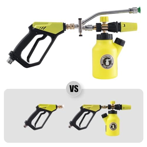 Dual-Connector Foam Cannon Nozzle for Pressure Washer, 5 Nozzles with Quick Connect