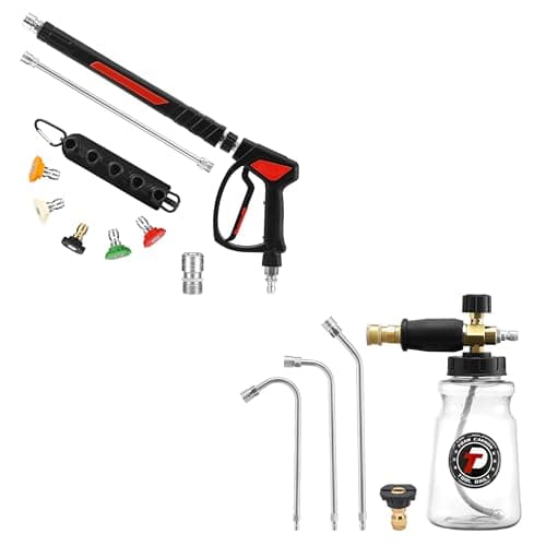 Tool Daily Pressure Washer Gun with Quick Connect, Foam Cannon & 3 Extension Wands, 16 Inch