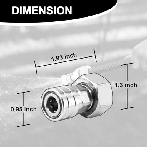 Stainless Steel 3/4" GHT to 1/4" Quick Connect Hose to Pressure Washer Adapter