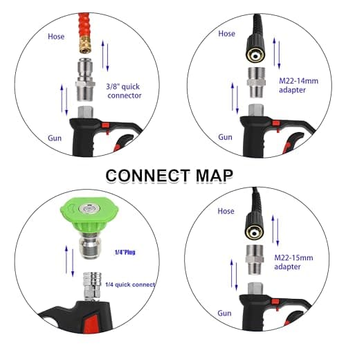 RIDGE WASHER High Pressure Spray Gun 5000 PSI 12 GPM with Quick Connect