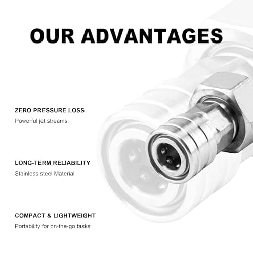 Stainless Steel 3/4" GHT to 1/4" Quick Connect Hose to Pressure Washer Adapter