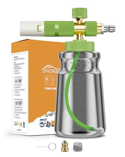 All-Copper Car Wash Foam Cannon, 1L, M22 & 1/4" Quick Connect, Compatible 4200PSI Pressure Washers
