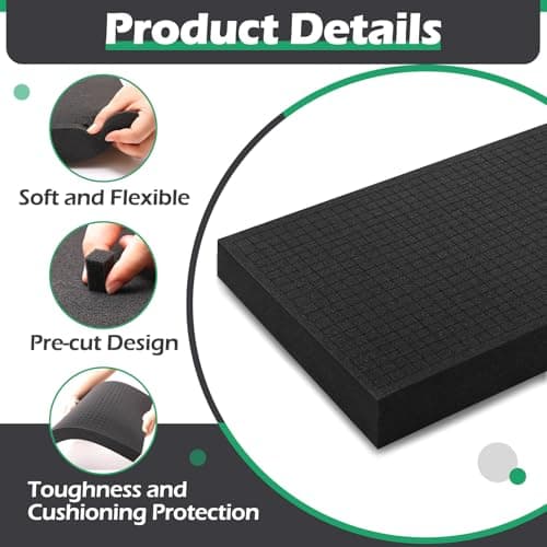 Anglecai Pick and Pluck Foam Inserts 16x12x2, Case Storage Tool Box SheetVINCE