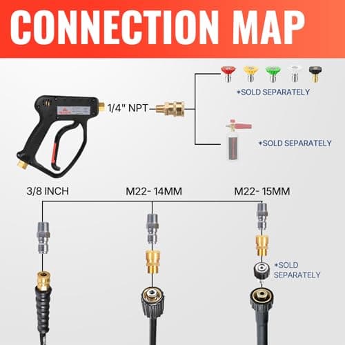 YAMATIC 5000 PSI Pressure Washer Stubby Handle Gun with Quick Connect