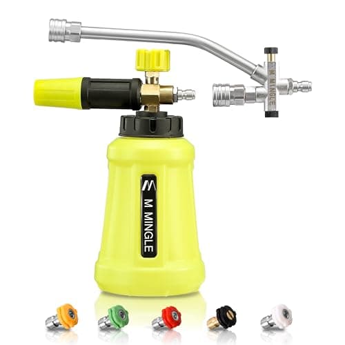 MMINGLE Foam Cannon for Pressure Washer, Dual Connector & 5 Nozzles