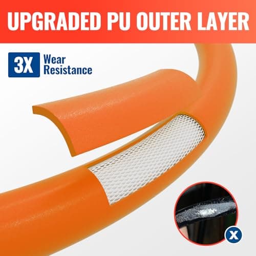 YAMATIC Upgraded 50FT 3400 PSI Kink Resistant Power Washer Hose