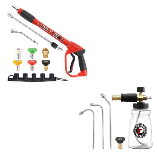 Tool Daily Pressure Washer Gun with Foam Cannon & 3 Curved Extensions, 16 Inch
