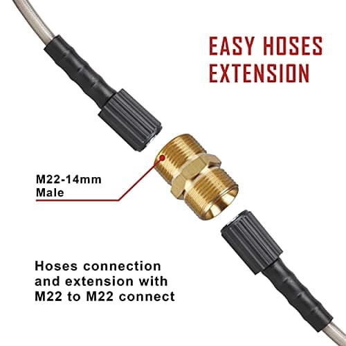 Pressure Washer Adapter Set: M22 Swivel to 3/8" Quick Connect