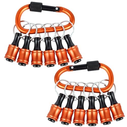 12PCS 1/4 Socket Hex Shank Screwdriver Bit Holders, Quick Release for Impact Driver & Drill Bit Keychain Extension Bar