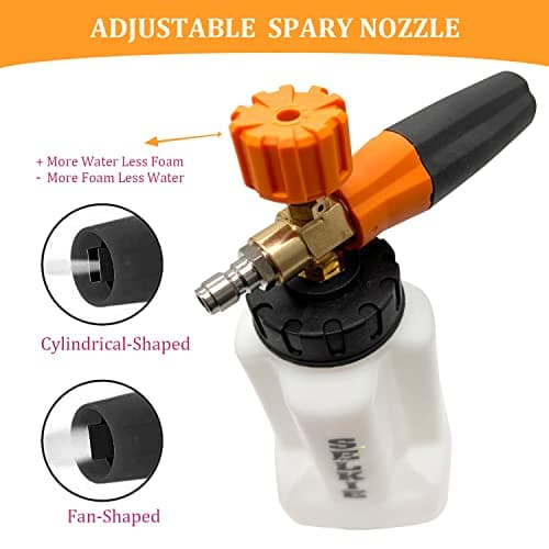 Selkie Pressure Washer Foam Cannon with 4350PSI 1/4" Quick Connect LANCE