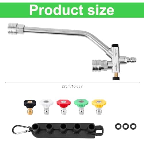 Dual Quick Connect Foam Cannon Nozzle for Pressure Washer with Car Soap Wand