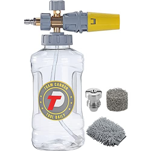 Adjustable Foam Blaster from Tool Daily - Versatile Snow Foam Lance with M22 and 1/4 Inch Quick Connect for Vehicle Cleaning
| Tool Daily Snow Foam Lance - 1.5 Liter Capacity, 1.1mm Nozzle for Precise Cleaning, Versatile Application
| Tool Daily Sno
