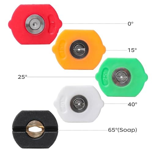High-Pressure Washer Nozzle Tips Set, 4000 PSI, Quick Connect