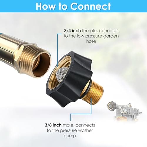 Simpson 1 Pack 3/4" Female to 3/8" Male Hose Adapter for Pressure Washer (Compatible with 7112362)