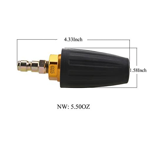 Quick Connect Turbo Nozzle for Cold Water Pressure Washers, 2500 PSI