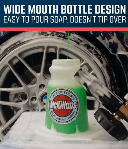 McKillans Wide Mouth Foam Cannon for Pressure Washer Car Wash Foam Dispenser