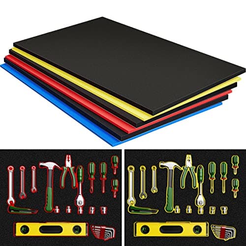 Fabbay 3 Set Tool Box Foam Organizers, Non-Slip Liners (35.8 x 18 Inch)