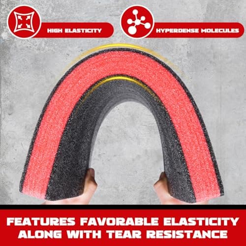 HOSASSPER Red Black Gun Case Foam Organizer, 4pcs 1.5" Thick Spacers Inserts