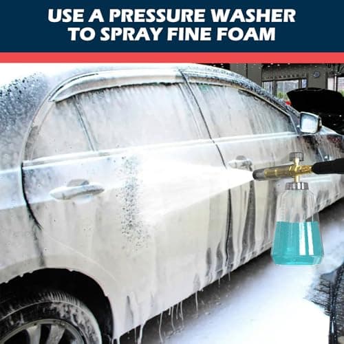 1 Liter Foam Cannon for Pressure Washer - Adjustable Snow Foam Lance with Quick Connect, Perfect for Car Cleaning