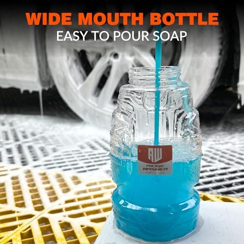 RIDGE WASHER 4000 PSI Foam Blaster Gun with 5 Tips, 1 Liter, Stainless Steel