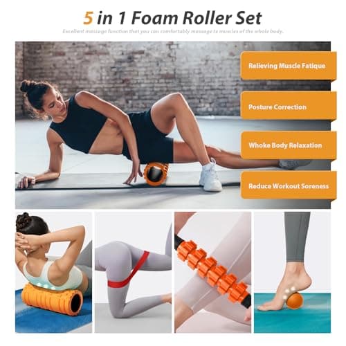 Deep Tissue Massage Set for Whole Body (Orange-Black)