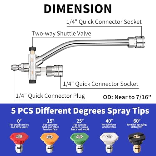Selkie Foam Cannon with Double Tip Attachment, 3600 PSI Pressure Washer