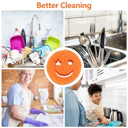 Scratch-Free Multipurpose Dish Sponges for Kitchen & Bathroom - BPA Free & Polymer Foam