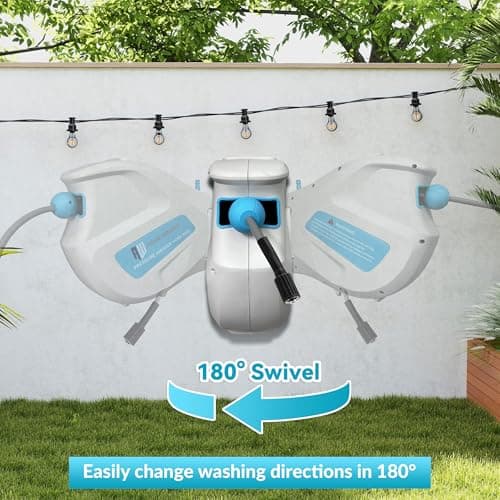 RIDGE WASHER 65FT 3600 PSI Power Washer Hose Reel, Auto Rewind
