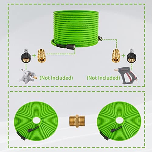 3600 PSI Kink Resistant Pressure Washer Hose, 50 FT, Universal Compatible – PWACCS Extension Hose