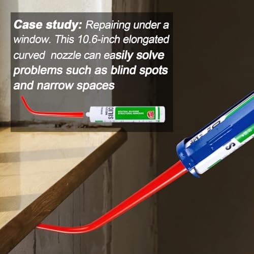 Extra Long 3-Pack Caulking Gun Extension Tips & Nozzles