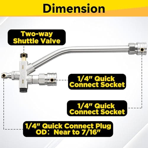 Dual Connector Pressure Washer Gun with 3/8'' Swivel Connector - Tool Daily Foam Cannon
| Adjustable Soap Cannon with M22-14 and 1/4” Quick Connect Fittings - Tool Daily Power Washer Gun
| 1.5 Liter Capacity Foam Cannon - Tool Daily Pressure Washer