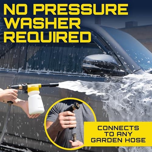 Foam King™ Car Wash Foam Gun & Microfiber Mitt, Garden Hose Attachment