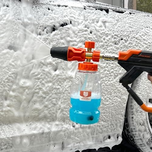 RIDGE WASHER 4000 PSI Foam Blaster Gun with 5 Tips, 1 Liter, Stainless Steel