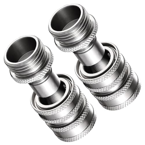 Feng Pai 3/4" Stainless Steel Water Hose Quick Connect Set, 4PCS Great for RV or Pressure Washer