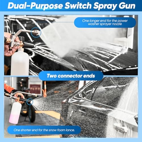 Sakerplus Foam Cannon Dual Connector Accessory Pressure Washer Gun for Car Washing and Cleaning
| Saker Foam Cannon Dual Connector Accessory 5 Power Washer Sprayer Nozzles for Daily Use
| Sakerplus Foam Cannon Dual Connector Accessory Pressure Washe